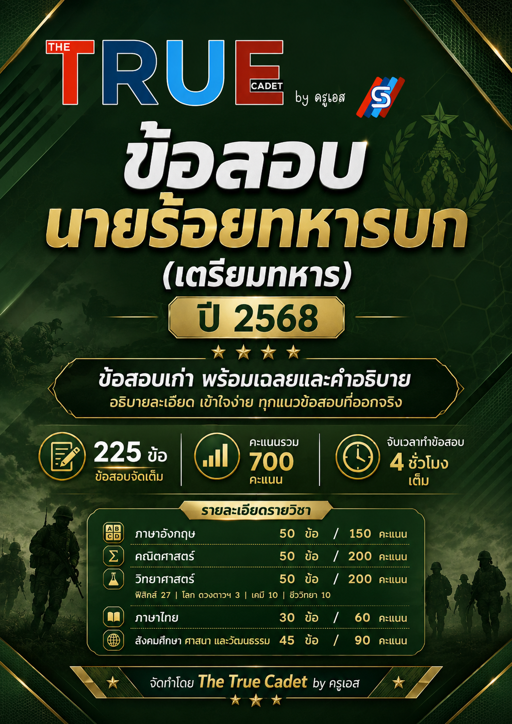 ปก เฉลยข้อสอบเตรียมทหาร เหล่า ทบ. ปี 2568