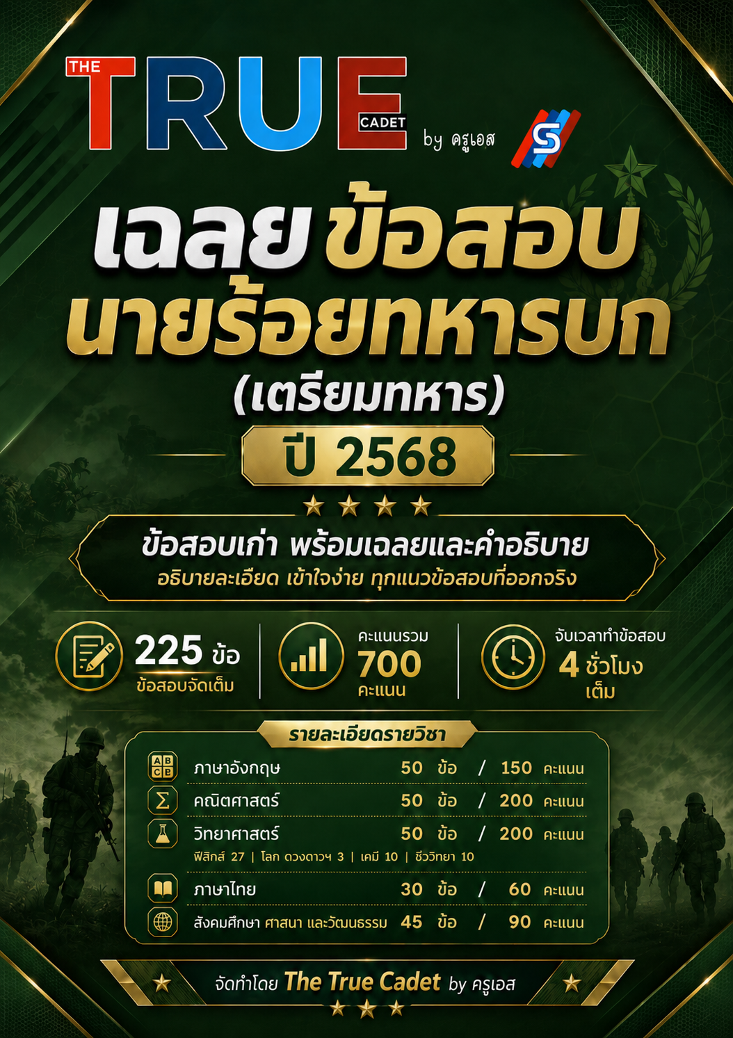 ปก เฉลยข้อสอบเตรียมทหาร เหล่า ทบ. ปี 2568